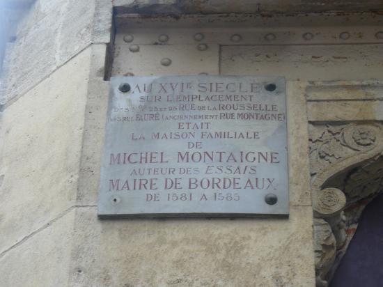 Comémoration à Montaigne, maire de Bordeaux